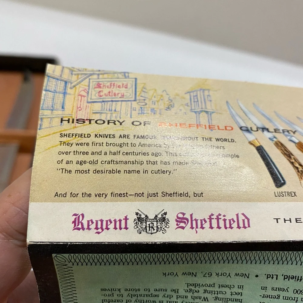 Vintage Sheffield English Stainless Serving Cutlery Carving Set IOB